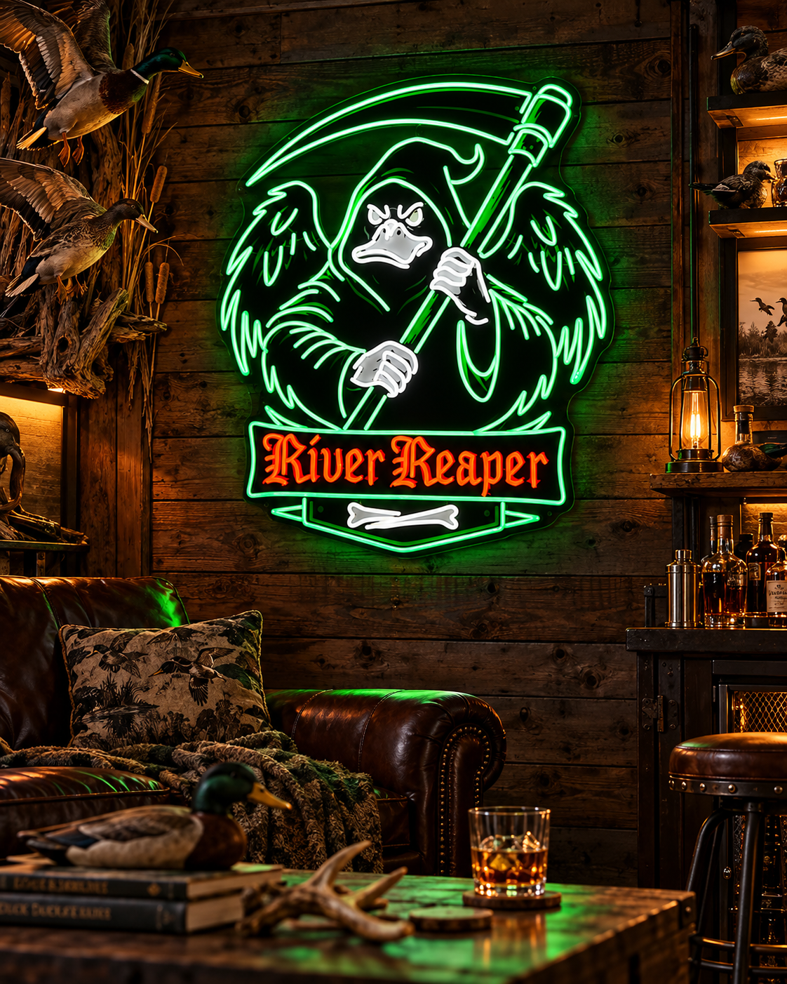 Holler Back Calls River Reaper LED Sign