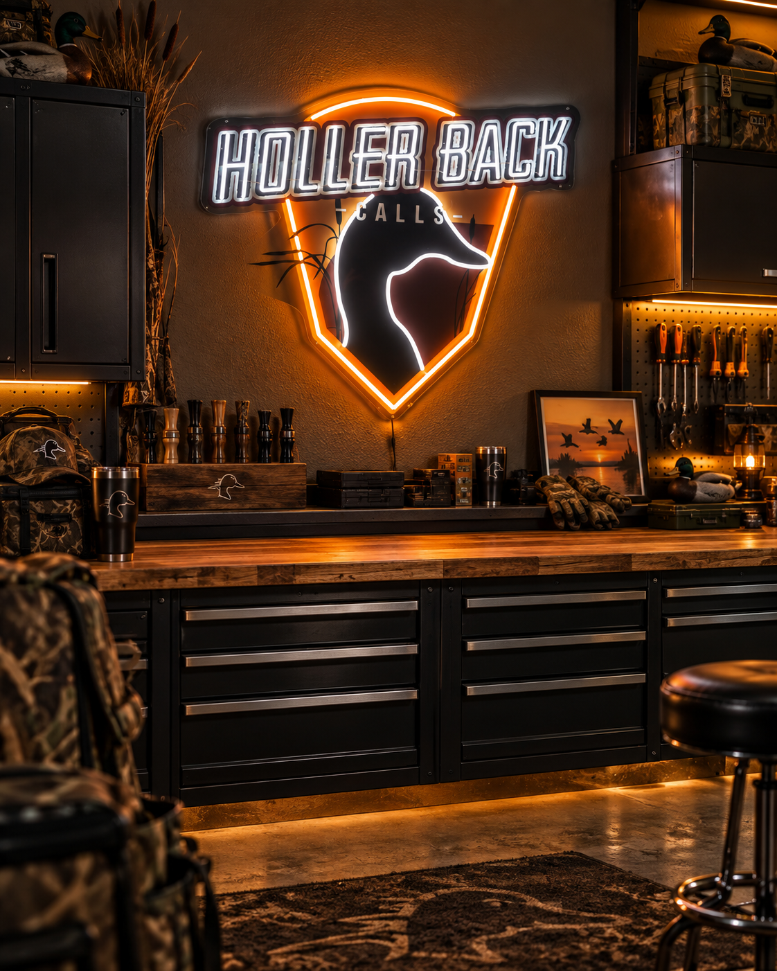 Holler Back Calls Badge LED Sign