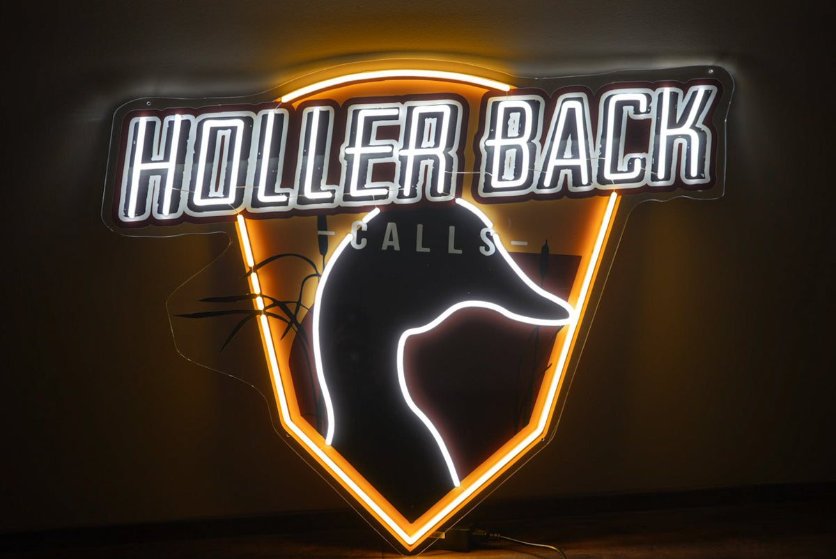 Holler Back Calls Badge LED Sign